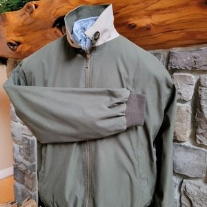 EDDIE BAUER mens XL lined jacket soft first green